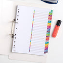 Avery Customisable Table Of Contents A4 A-Z Tabs Coloured L7411-26 - Office Connect 2018
