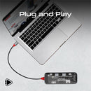 PROMATE 8-in-1 USB Multi-Port Hub with USB-C Connector. Includes 100W PD, 4K HDMI Port, RJ45 Port, USB-A 3.0 Ports. Transparent - Office Connect 2018