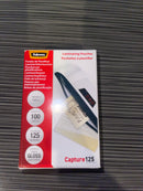 Fellowes Laminating Pouches 54x86mm 125 Micron Pack 100 - Office Connect 2018