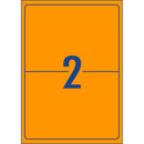 Avery Shipping Label L7168FO Fluoro Orange Laser 199.6x143.5mm 2 Up 10 Shts - Office Connect 2018