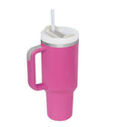 40 Oz Tumbler With Handle Straw Insulated, Stainless Steel Spill Proof Vacuum Coffee Cup Tumbler With Lid Tapered Mug Gifts For Valentine Lover Suitable For Car Gym Office Travel - Office Connect 2018