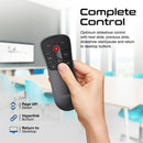 PROMATE Universal Wireless Red Laser Pointer up to 50m Laser Range Includes USB-A & C Dongle. Page Up/Down. Compatible with Mac/Win. 10m Working range. Easy Plug & Play. Black Colour. - Office Connect 2018