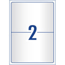Avery Shipping Label L7566 Crystal Clear 199.6x143.5mm 2up 25 Sheets - Office Connect 2018