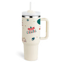 40 Oz Tumbler With Handle Straw Insulated, Stainless Steel Spill Proof Vacuum Coffee Cup Tumbler With Lid Tapered Mug Gifts For Valentine Lover Suitable For Car Gym Office Travel - Office Connect 2018