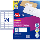 Avery Label J8159-50 Inkjet 24up 50 Sheets 64x33mm - Office Connect 2018
