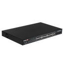 EDIMAX 28-Port Surveillance Long Range Gigabit PoE+ Web Smart Switch with 2 Gigabit RJ45 & 2 SFP Ports. Max Power Budget 400W. Supports PoE up to 200m. IEEE 802.3af/at PoE Compliant. IP Surveillance VLAN - Office Connect 2018