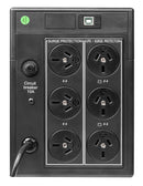 DYNAMIX Defender 1200VA (720W) Line Interactive UPS, 3x NZ Power Sockets with Surge+Battery Backup, 3x NZ Power Sockets with Surge 936J LCD Status Display. - Office Connect 2018