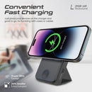 PROMATE 10000mAh Dual Charging Magsafe Wireless PowerBank. Perfect for iPhone, Watch, Airpods. 15W Magsafe Charger. 2.5W Apple Watch Charger. USB-C Port. 20W PD. Slim & Compact. Black Colour. - Office Connect 2018