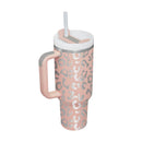 40 Oz Tumbler With Handle Straw Insulated, Stainless Steel Spill Proof Vacuum Coffee Cup Tumbler With Lid Tapered Mug Gifts For Valentine Lover Suitable For Car Gym Office Travel - Office Connect 2018