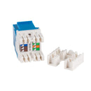 DYNAMIX Cat6 BLUE Keystone RJ45 Jack for 110 Face Plate. T568A/ T568B Wiring. 180 Slimline Jack. - Office Connect 2018