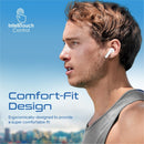 PROMATE In-Ear HD Bluetooth Earbud with Intellitouch and 350mAh Charging Case. Built in Microphones and Noise Isolation. Up to 6 Hours Playback. Operating Distance 10m Ergonomic Design. White - Office Connect 2018