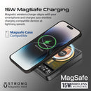 PROMATE 10000mAh Power Bank with Transparent Magsafe 15W Wireless Charging. Supports 20W Power Delivery. Includes 1x USB-C In/Out Port. Ultra-Compact Design. Charge 2x Devices. Black Colour. - Office Connect 2018