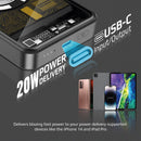 PROMATE 10000mAh Power Bank with Transparent Magsafe 15W Wireless Charging. Supports 20W Power Delivery. Includes 1x USB-C In/Out Port. Ultra-Compact Design. Charge 2x Devices. Black Colour. - Office Connect 2018