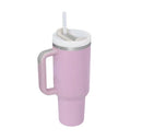 40 Oz Tumbler With Handle Straw Insulated, Stainless Steel Spill Proof Vacuum Coffee Cup Tumbler With Lid Tapered Mug Gifts For Valentine Lover Suitable For Car Gym Office Travel - Office Connect 2018