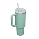 40 Oz Tumbler With Handle Straw Insulated, Stainless Steel Spill Proof Vacuum Coffee Cup Tumbler With Lid Tapered Mug Gifts For Valentine Lover Suitable For Car Gym Office Travel - Office Connect 2018