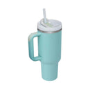 40 Oz Tumbler With Handle Straw Insulated, Stainless Steel Spill Proof Vacuum Coffee Cup Tumbler With Lid Tapered Mug Gifts For Valentine Lover Suitable For Car Gym Office Travel - Office Connect 2018