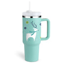 40 Oz Tumbler With Handle Straw Insulated, Stainless Steel Spill Proof Vacuum Coffee Cup Tumbler With Lid Tapered Mug Gifts For Valentine Lover Suitable For Car Gym Office Travel - Office Connect 2018