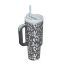 40 Oz Tumbler With Handle Straw Insulated, Stainless Steel Spill Proof Vacuum Coffee Cup Tumbler With Lid Tapered Mug Gifts For Valentine Lover Suitable For Car Gym Office Travel - Office Connect 2018