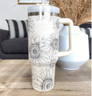 40 Oz Tumbler With Handle Straw Insulated, Stainless Steel Spill Proof Vacuum Coffee Cup Tumbler With Lid Tapered Mug Gifts For Valentine Lover Suitable For Car Gym Office Travel - Office Connect 2018