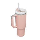 40 Oz Tumbler With Handle Straw Insulated, Stainless Steel Spill Proof Vacuum Coffee Cup Tumbler With Lid Tapered Mug Gifts For Valentine Lover Suitable For Car Gym Office Travel - Office Connect 2018