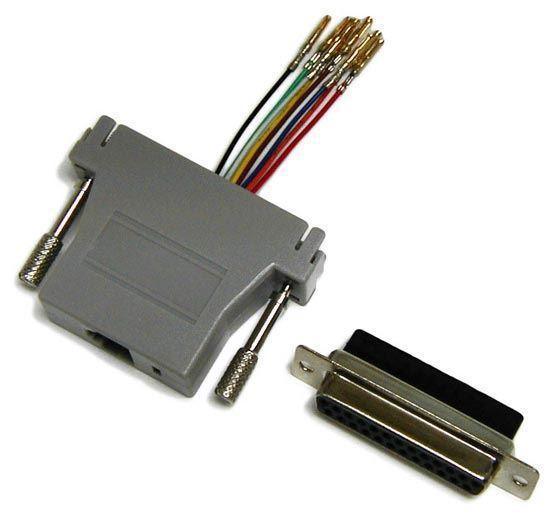 DYNAMIX DB25 Female to RJ45 Adaptor (8 Wire). Colour - Office Connect