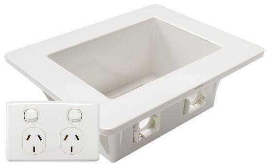 DYNAMIX Recessed Wall Box with 2x AMDEX style outlets. - Office Connect