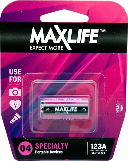 MAXLIFE 123A Lithium 3V Battery. 1Pk. - Office Connect