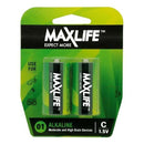 MAXLIFE C Alkaline Battery 2 Pack Long Lasting Alkaline - Office Connect