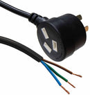 DYNAMIX 2M 3-Pin Tapon Plug to Bare End, 3 Core 1mm - Office Connect