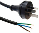 DYNAMIX 2M 3-Pin Plug To Bare End, 3 Core 0.75mm Cable, Black - Office Connect 2018