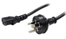 DYNAMIX 3m 3-Pin Plug to IEC Female Plug with rounded - Office Connect