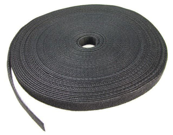 DYNAMIX Hook & Loop Roll 20m x 25mm dual sided, BLACK - Office Connect