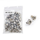 DYNAMIX 25pc Bag, 3 Piece Cage Nut, Silver (Re-sealable - Office Connect