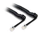 DYNAMIX Curly Handset Cord WHITE, 4 Wire RJ22 to RJ22 - Office Connect