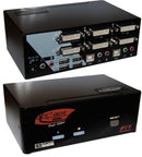 REXTRON 2 Port Dual-View DVI/USB KVM Switch with Audio, - Office Connect