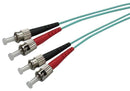 DYNAMIX 0.5M 50u ST/ST OM3 Fibre Lead (Duplex, Multimode) - Office Connect