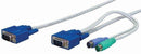 REXTRON 6m, 3-to-1 PS2 KVM Switch Cable All in one - Office Connect