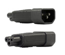 DYNAMIX IEC Male C14 to C5 Clover Leaf Female Adapter - Office Connect