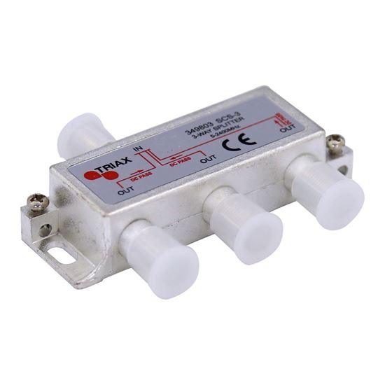 TRIAX RF 3-Way Splitter 5~2400MHz. All ports power - Office Connect