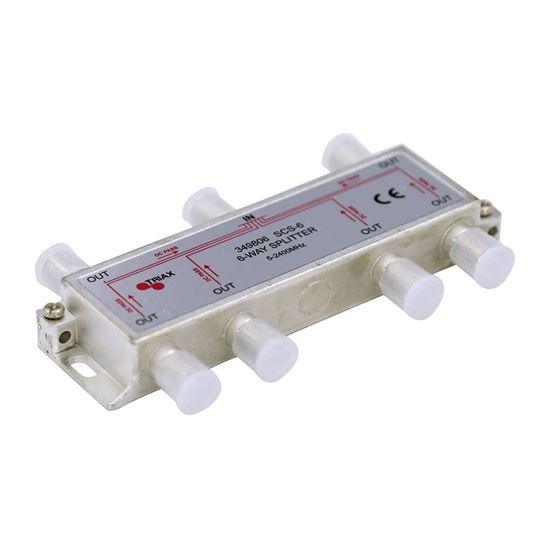 TRIAX RF 6-Way Splitter 5-2400MHz. All ports power - Office Connect