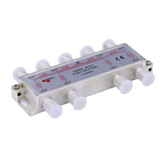 TRIAX RF 8-Way Splitter 5-2400MHz. All ports power - Office Connect