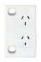 TRADESAVE Double 10A Vertical Power Point. Removable - Office Connect