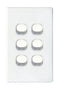 TRADESAVE Slim 16A 2-Way Vertical 6 Gang Switch. Moulded - Office Connect