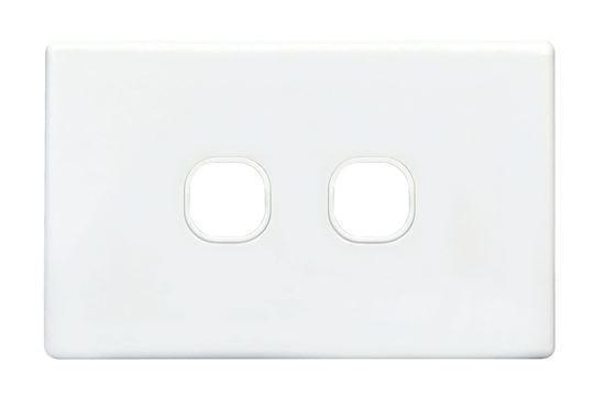 TRADESAVE Switch Plate ONLY. 2 Gang Accepts all Tradesave - Office Connect