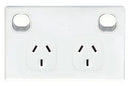 TRADESAVE Double 10A Horizontal Power Point. Removable - Office Connect