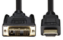 DYNAMIX 1m HDMI Male to DVI-D Male (18+1) Cable. Single - Office Connect