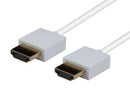 DYNAMIX 2M HDMI WHITE Nano High Speed With Ethernet - Office Connect