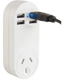 JACKSON Single Plug USB Wall Charger, 4x USB Charging - Office Connect