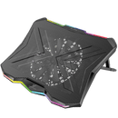 VERTUX Gaming Portable Height Adjustable Cooling Pad With Rainbow - Office Connect