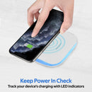 PROMATE Ultra-Fast 10W Wireless Slim Charging Pad With LED Light - Office Connect 2018
